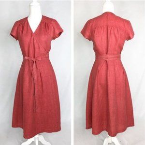 Beautiful Boden Summer Linen true wrap dress! Size 12